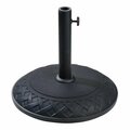 International Caravan Compound Resin Basket Weave Umbrella Stand, Black 23800-15-BK